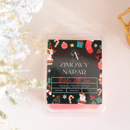 zimowy napar wosk sojowy zapachowy do kominka