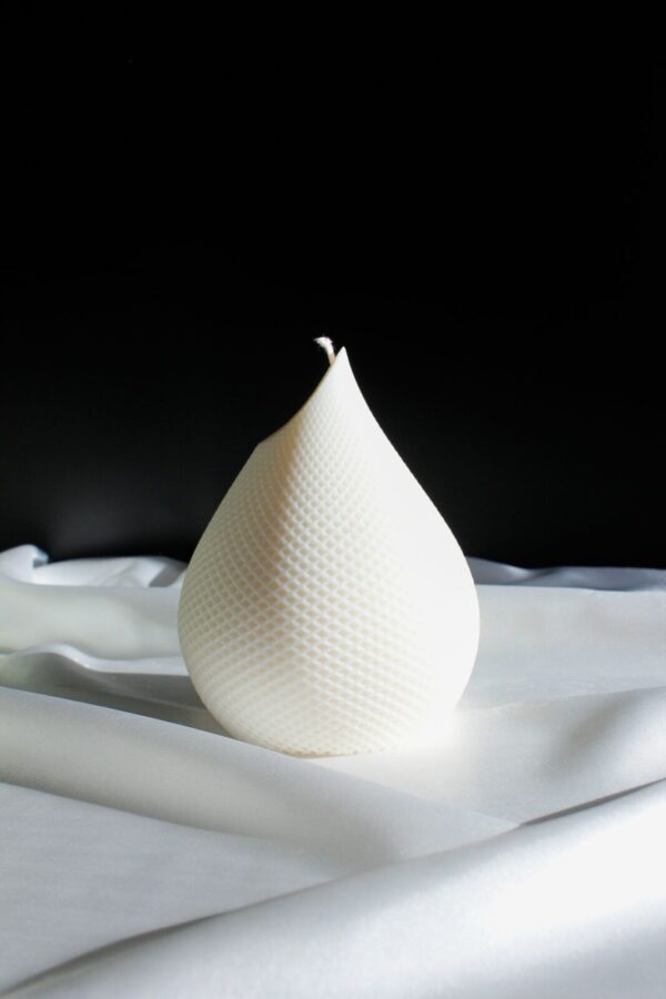 Świeca sojowa w kształcie kropli, bezzapachowa, ekologiczna, ręcznie robiona, idealna do minimalistycznych wnętrz w stylu boso