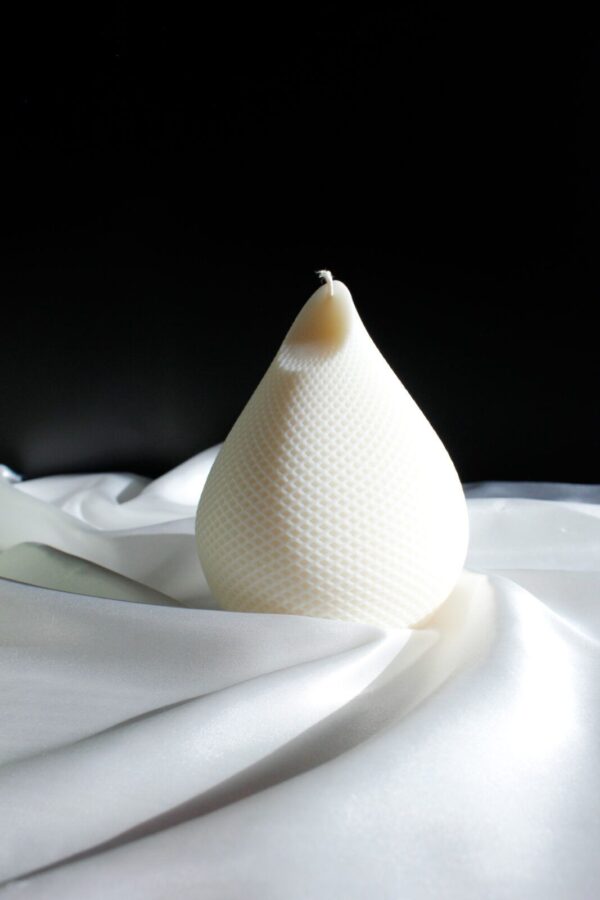 Świeca sojowa w kształcie kropli, bezzapachowa, ekologiczna, ręcznie robiona, idealna do minimalistycznych wnętrz