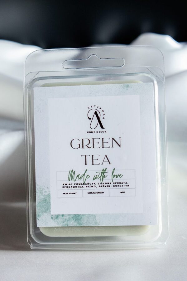 Wosk sojowy zapachowy Green Tea do kominka.